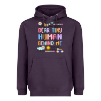 Plum dear tiny human behind me Heavyweight Hoodie - JahusDesignShop