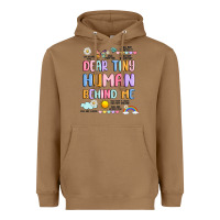 Toasted Coconut dear tiny human behind me Heavyweight Hoodie - JahusDesignShop