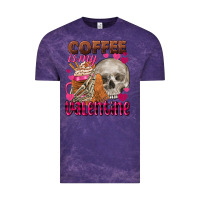 Cloud Purple Coffee is my Valentine skull Vintage Tee - FaDigitalArtStudio