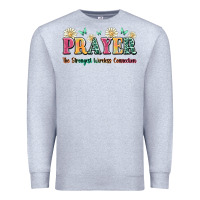 Heather Grey prayer the strongest wireless connection Premium Sweatshirt - JahusDesignShop