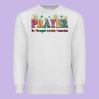 Prayer The Strongest Wireless Connection Premium Sweatshirt Designed By Jahusdesignshop