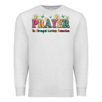 Oatmeal Heather prayer the strongest wireless connection Premium Sweatshirt - JahusDesignShop