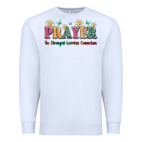White prayer the strongest wireless connection Premium Sweatshirt - JahusDesignShop