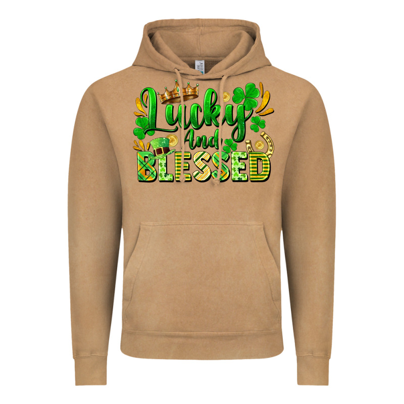 Lucky And Blessed Vintage Hoodie by FaDigitalArtStudio | Teevron