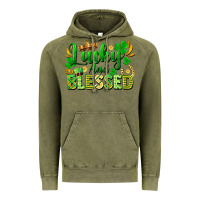 Vintage Olive lucky and blessed Vintage Hoodie - FaDigitalArtStudio