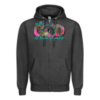 Charcoal Heather with god all things are possible race Zipper Hoodie - AdoDesignShop
