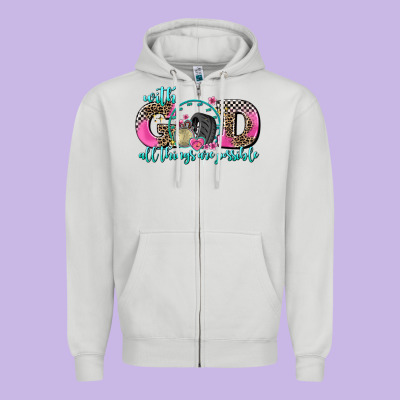 With God All Things Are Possible Race Zipper Hoodie Designed By Adodesignshop