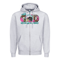 Heather Grey with god all things are possible race Zipper Hoodie - AdoDesignShop