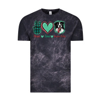 Cloud Black Peace Love Border Collie Vintage Tee - Jasminsmagicworld