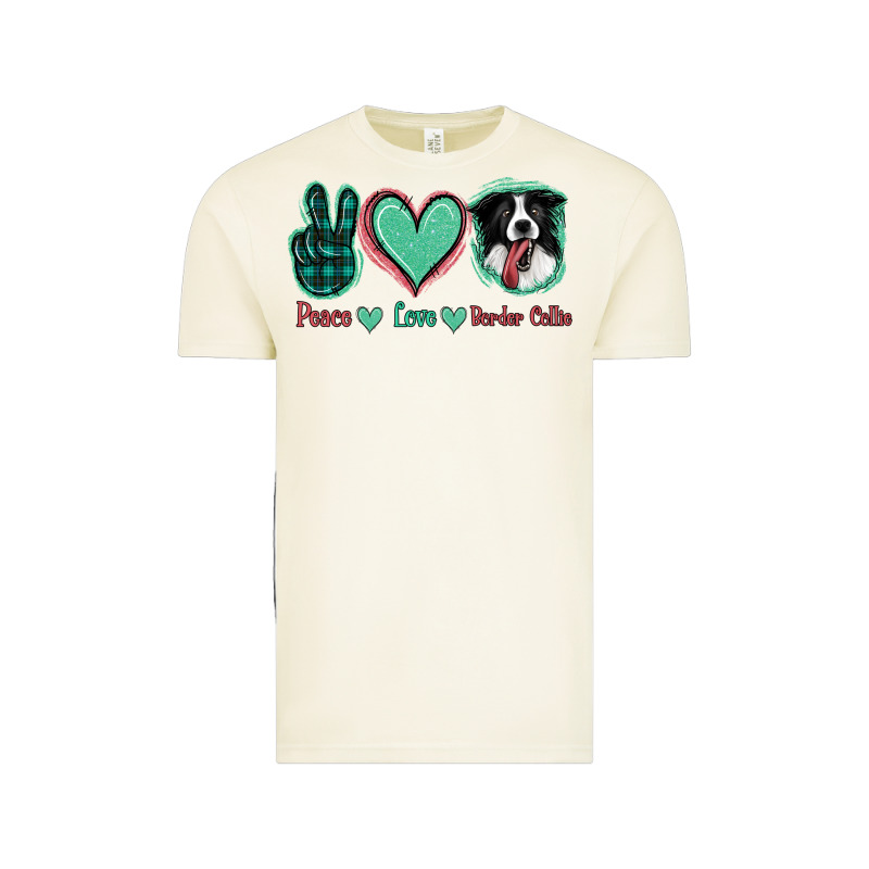 Peace Love Border Collie Vintage Tee by Jasminsmagicworld | Teevron