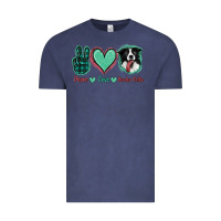Vintage Denim Peace Love Border Collie Vintage Tee - Jasminsmagicworld
