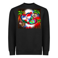 Black dominican republic  leopard Heavyweight Sweatshirt - AdoDesignShop
