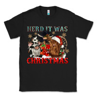Black herd it was christmas Classic Tee - CowGirlArtShop