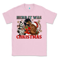 Bubblegum Pink herd it was christmas Classic Tee - CowGirlArtShop