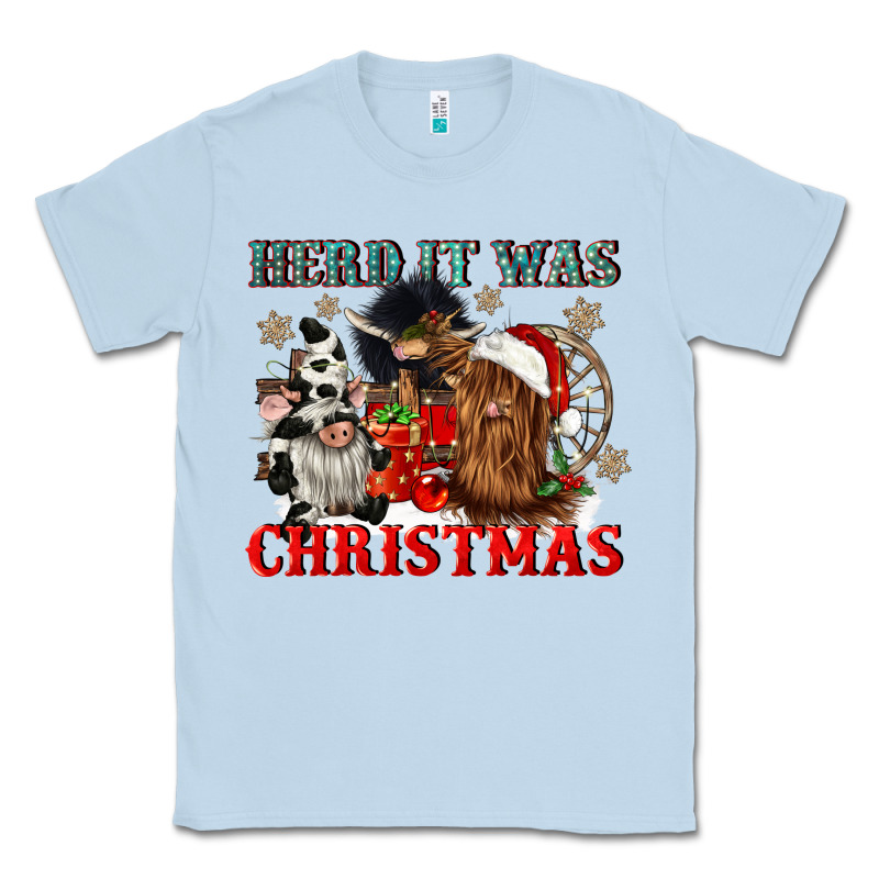 Herd It Was Christmas Classic Tee by CowGirlArtShop | Teevron