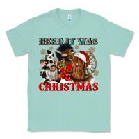 Seafoam herd it was christmas Classic Tee - CowGirlArtShop