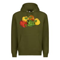 Army Green Peppers Premium Hoodie - LillyAllenDesigns