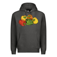 Charcoal Heather Peppers Premium Hoodie - LillyAllenDesigns