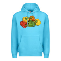 Ocean Blue Peppers Premium Hoodie - LillyAllenDesigns