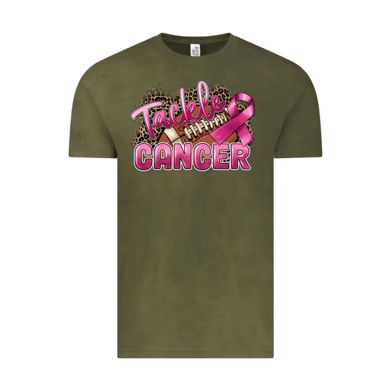 Tackle Cancer Football Vintage Tee by FaDigitalArtStudio | Teevron