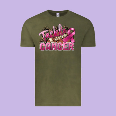 Tackle Cancer Football Vintage Tee Designed By Fadigitalartstudio