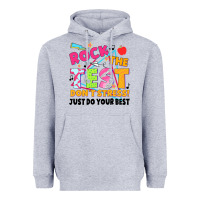 Heather Grey rock the test don't stress! just do your best Heavyweight Hoodie - JahusDesignShop