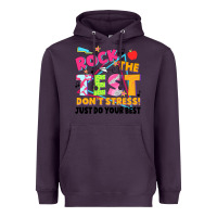 Plum rock the test don't stress! just do your best Heavyweight Hoodie - JahusDesignShop