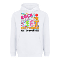 White rock the test don't stress! just do your best Heavyweight Hoodie - JahusDesignShop