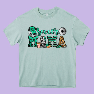 Soccer Mama Heavy Core Tee Designed By Jasminsmagicworld