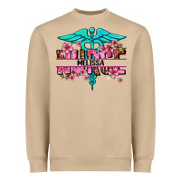 Mushroom floral nurse custom name Heavyweight Sweatshirt - AdoDesignShop