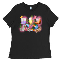 Black Easter wine glasses  Easter Day Ladies Tee - CowGirlArtShop