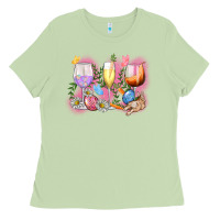 Matcha Easter wine glasses  Easter Day Ladies Tee - CowGirlArtShop
