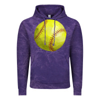 Cloud Purple softball Vintage Hoodie - FaDigitalArtStudio