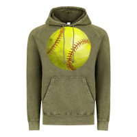 Vintage Olive softball Vintage Hoodie - FaDigitalArtStudio