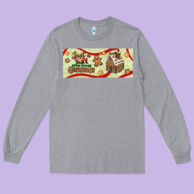 Just A Girl Who Loves Christmas Long Sleeve Tee Designed By Bundleandbundleshop