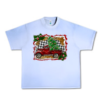 Grape Ice Christmas Truck With Christmas Tree Urban Heavy Tee - RanaPortraitStore