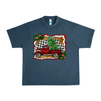 Midnight Navy Christmas Truck With Christmas Tree Urban Heavy Tee - RanaPortraitStore