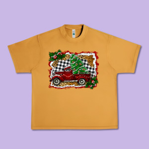 Christmas Truck With Christmas Tree Urban Heavy Tee Designed By Ranaportraitstore