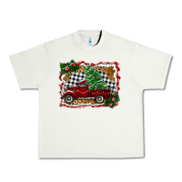 Pistachio Christmas Truck With Christmas Tree Urban Heavy Tee - RanaPortraitStore