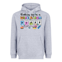 Heather Grey battery life of a wife & mom Heavyweight Hoodie - JahusDesignShop