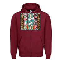 Burgundy racing brushstroke Zipper Hoodie - AdoDesignShop