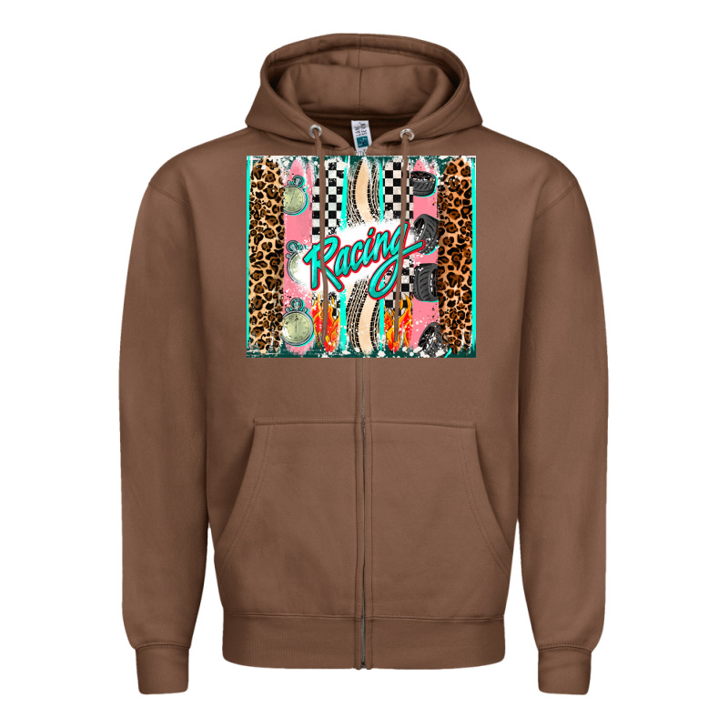 Racing Brushstroke Zipper Hoodie by AdoDesignShop | Teevron