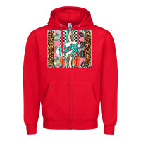 Red racing brushstroke Zipper Hoodie - AdoDesignShop