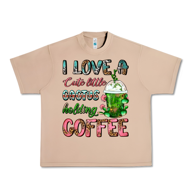 I Love A Cute Little Cactus Holding Coffee Urban Heavy Tee by FaDigitalArtStudio | Teevron