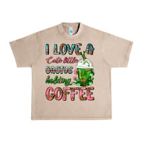 French Oak I Love A Cute Little Cactus Holding Coffee Urban Heavy Tee - FaDigitalArtStudio
