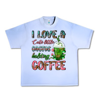Grape Ice I Love A Cute Little Cactus Holding Coffee Urban Heavy Tee - FaDigitalArtStudio