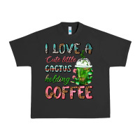 Pigment Black I Love A Cute Little Cactus Holding Coffee Urban Heavy Tee - FaDigitalArtStudio