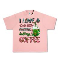 Salmon I Love A Cute Little Cactus Holding Coffee Urban Heavy Tee - FaDigitalArtStudio
