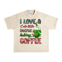 Sandshell I Love A Cute Little Cactus Holding Coffee Urban Heavy Tee - FaDigitalArtStudio