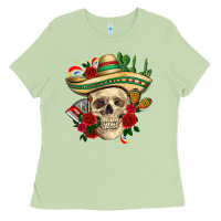Matcha Di de los muertos with roses Mexico Ladies Tee - HowdyJamesFarm